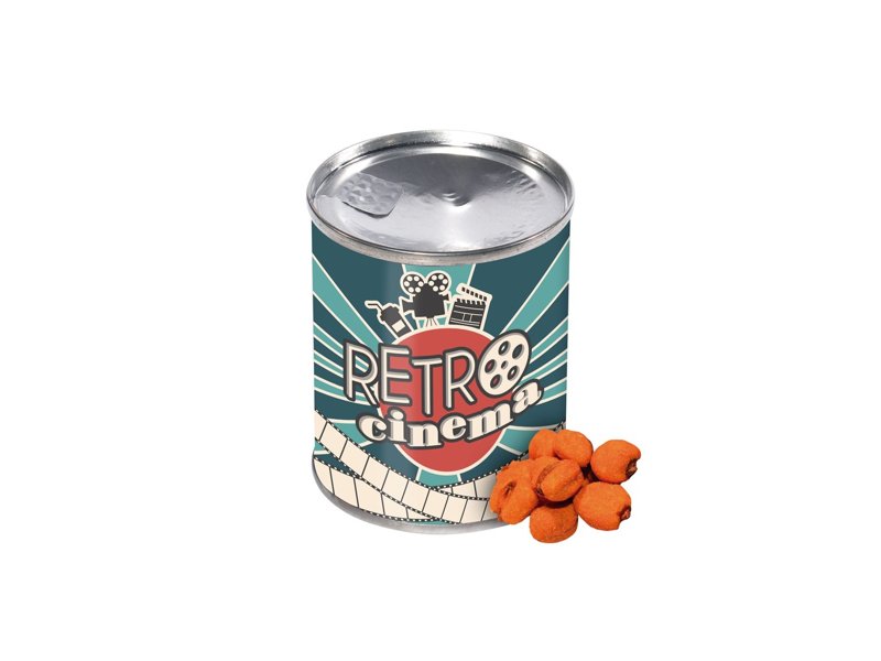 Blikje mais nootjes