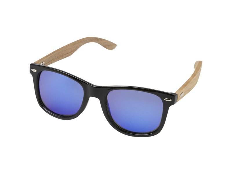 Hiru gespiegelde gepolariseerde zonnebril van rPET/hout in geschenkverpakking