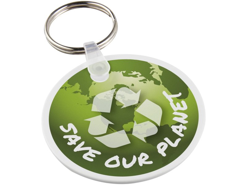 Tait cirkelvormige gerecyclede sleutelhanger