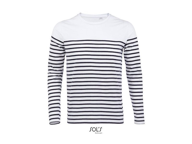 SOL´S - Men´s Long Sleeve Striped T-Shirt Matelot