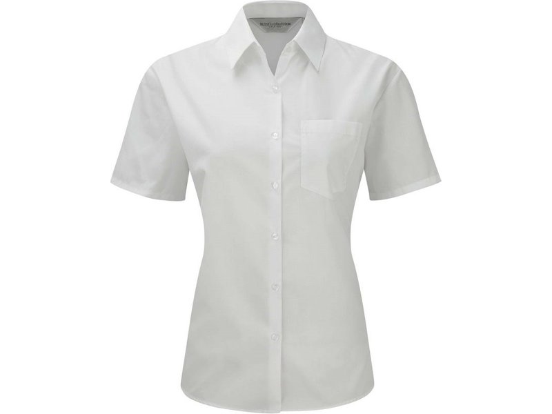 Dames overhemd Poplin SS » Vanaf € 11,54 » Overhemden borduren