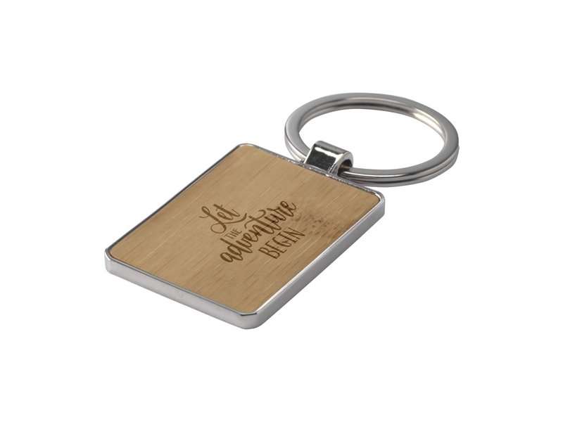 Bamboo Key Rectangle sleutelhanger