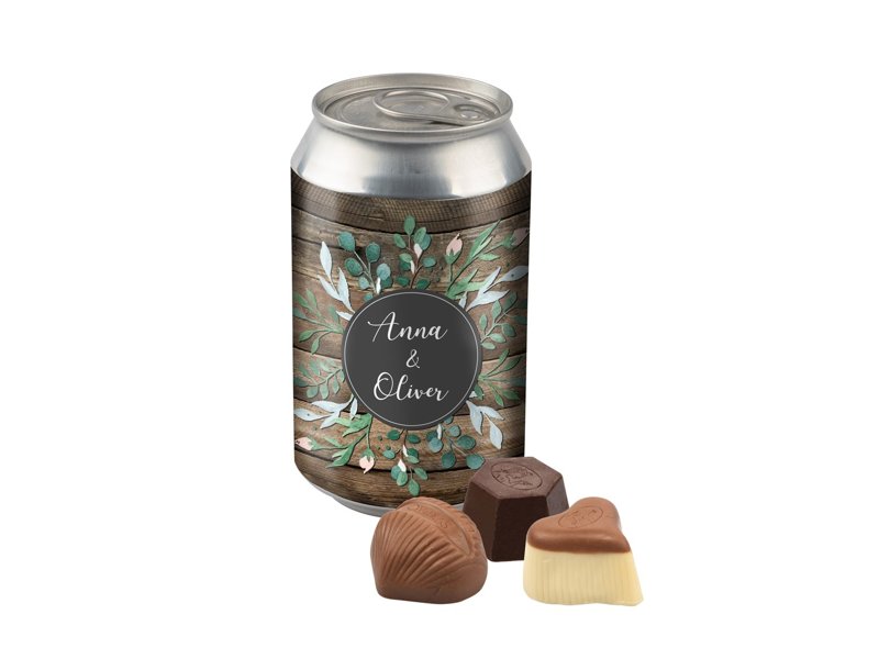 Frisdrankblikje chocolade bonbons