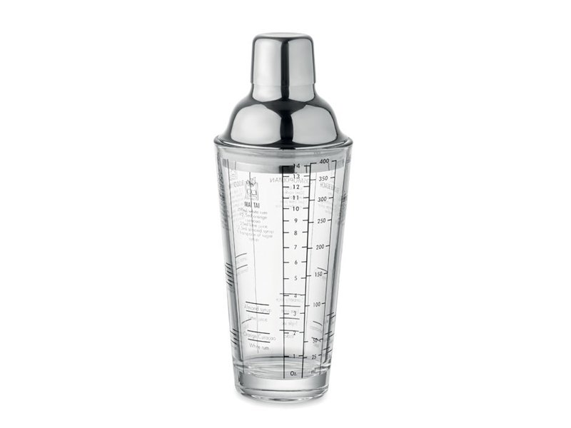 Natuurlijke Elegance: Glazen Cocktailshaker 400 ml - Luxe Kerst Relatiegeschenk 2023