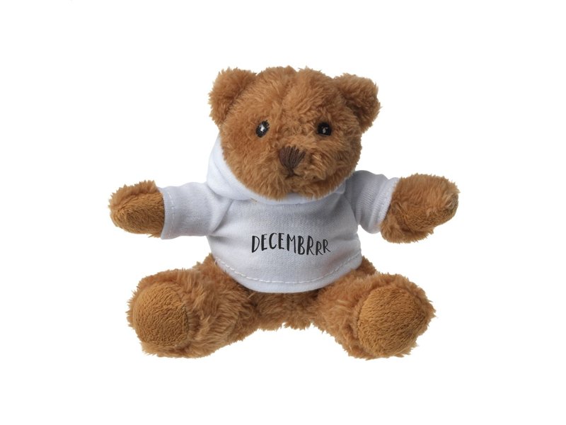 Teddybeer met hooded shirt: Leuk met uw logo