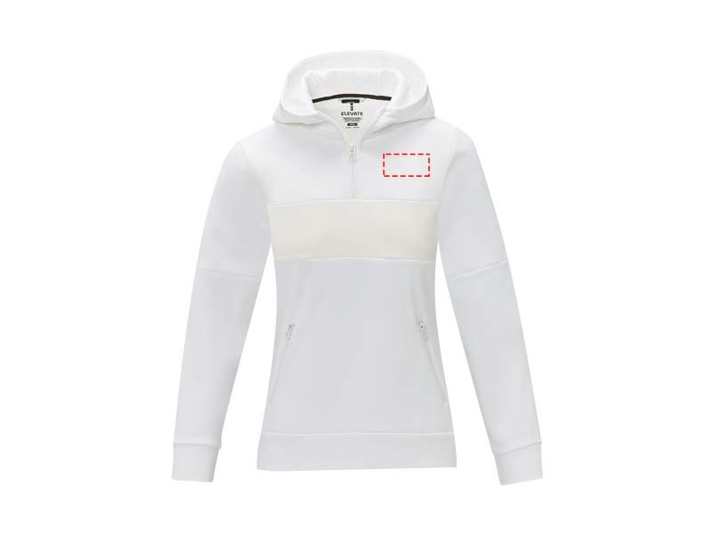 Sayan anorak dames sweater met halve rits en capuchon