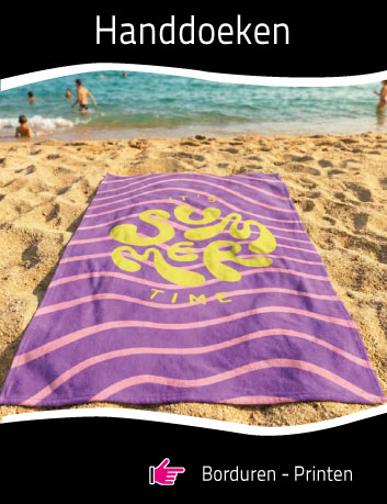 Handdoeken borduren of printen met eigen logo