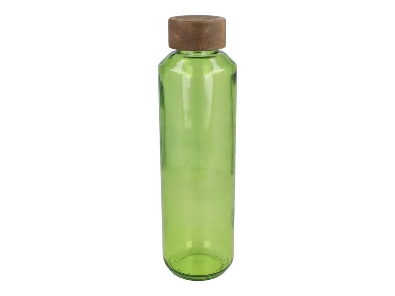 InSideOut Gerecyclede glazen Waterfles ReuuZ met houten dop 650 ml InSideOut Gerecyclede glazen Waterfles ReuuZ met houten dop 650 ml