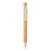 Bamboe pen met tarwestro clip Bamboe pen met tarwestro clip