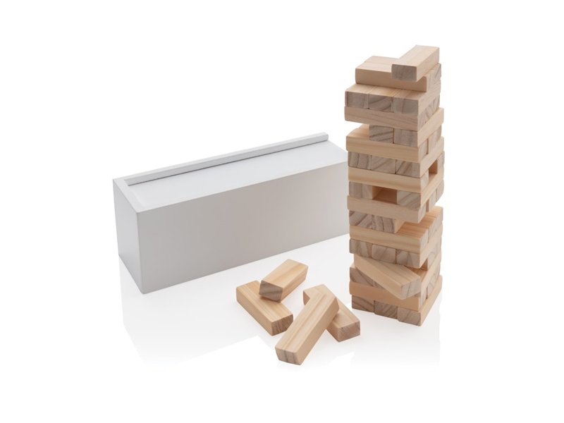 Deluxe houten tuimeltoren stapelspel