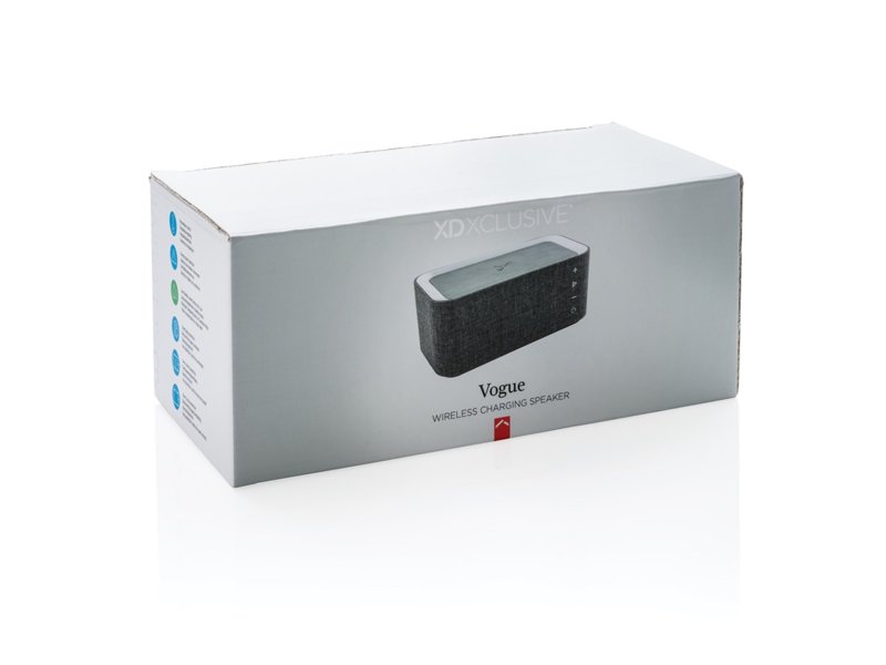 Vogue speaker met 5W draadloze oplader Vogue speaker met 5W draadloze oplader