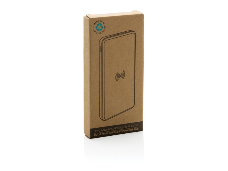 RCS gerecycled plastic 8.000 mAh draadloze powerbank