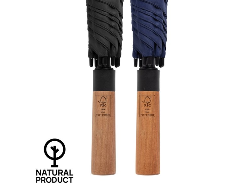 Tony Aware™ RPET 30 inch acacia auto open paraplu Tony Aware™ RPET 30 inch acacia auto open paraplu