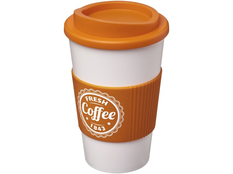 Americano® geïsoleerde beker van 350 ml met handgreep Americano® geïsoleerde beker van 350 ml met handgreep