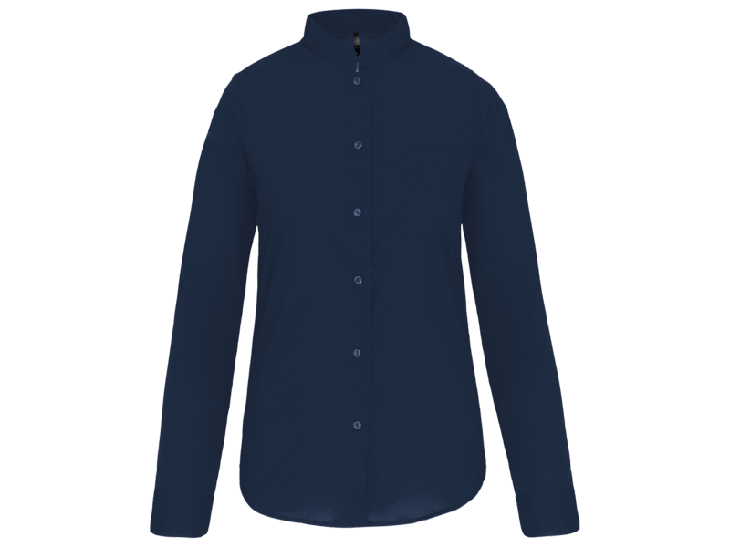 Kariban Damesblouse met "Mao" kraag lange mouwen Kariban Damesblouse met "Mao" kraag lange mouwen