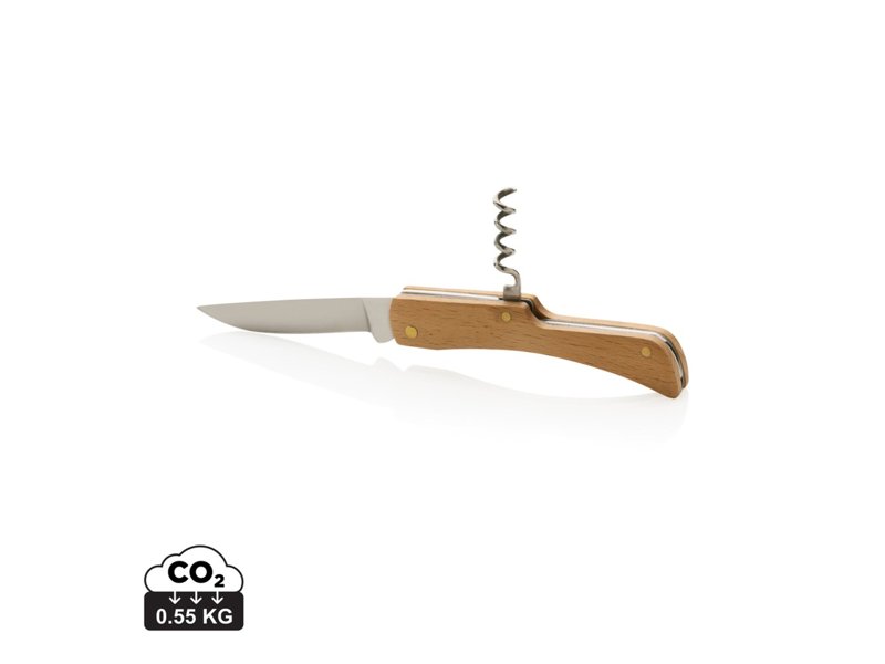 Houten mes met flesopener