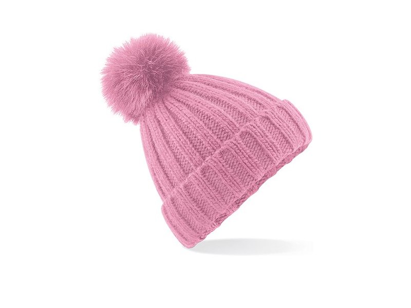 Beechfield - Verbier Faux Fur Pop Pom Chunky Beanie Beechfield - Verbier Faux Fur Pop Pom Chunky Beanie