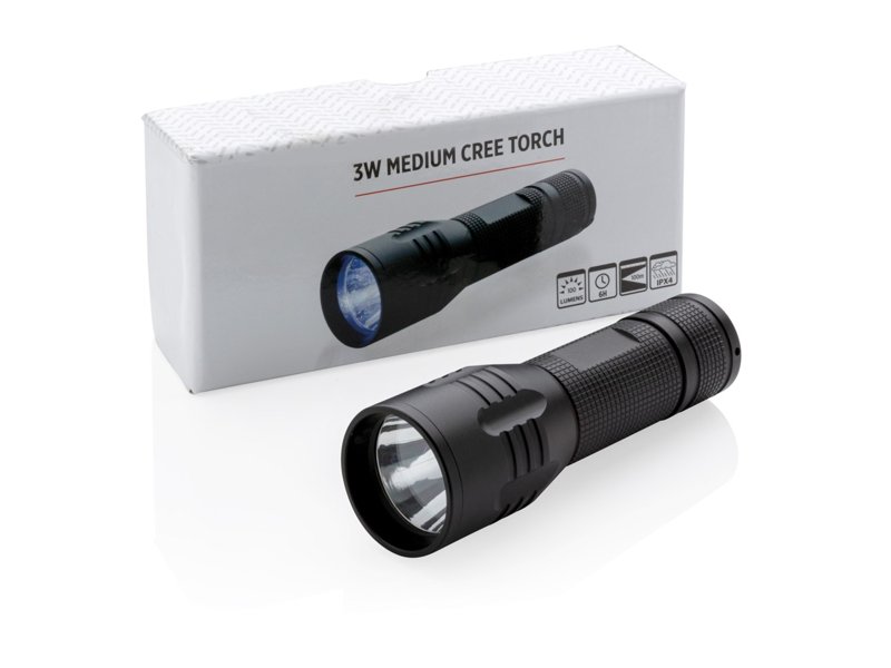 3W CREE zaklamp medium