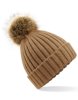 Beechfield - Faux Fur Pop Pom Chunky Beanie Beechfield - Faux Fur Pop Pom Chunky Beanie