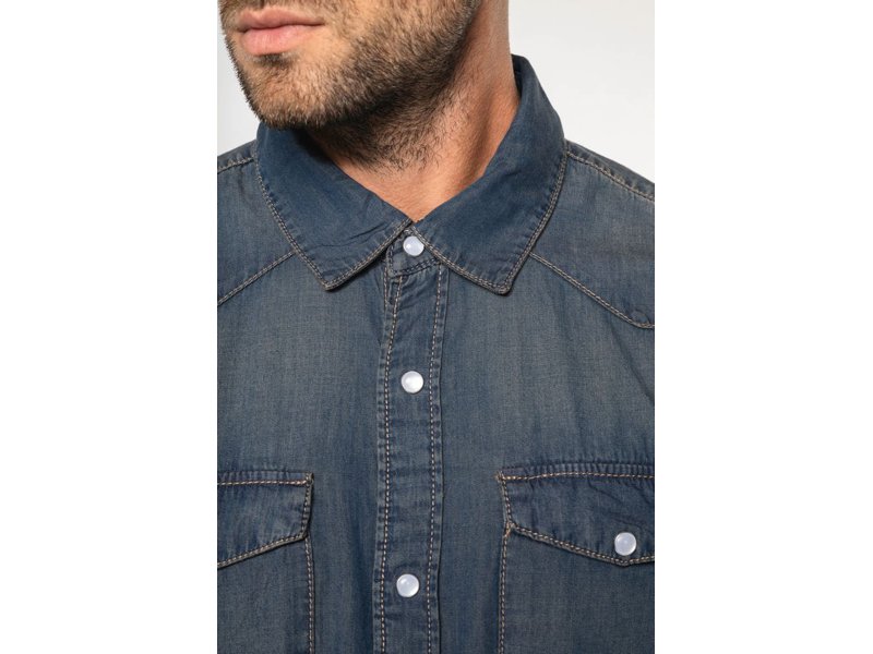 Kariban Heren denim overhemd lange mouwen Kariban Heren denim overhemd lange mouwen