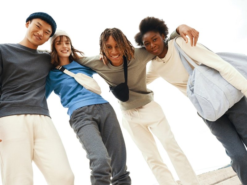 Sweater van gerecycled katoen sweater ongeverfd - minder belasting van het milieu