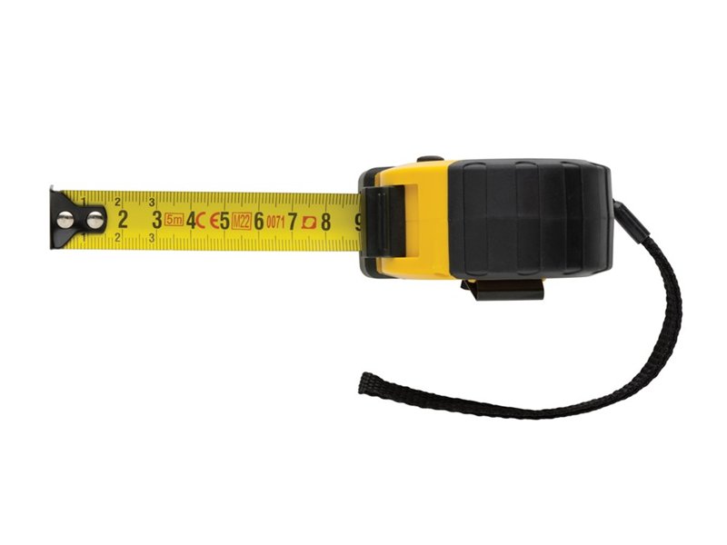 RCS gerecycled plastic 5M/19 mm rolmaat met stop knop RCS gerecycled plastic 5M/19 mm rolmaat met stop knop