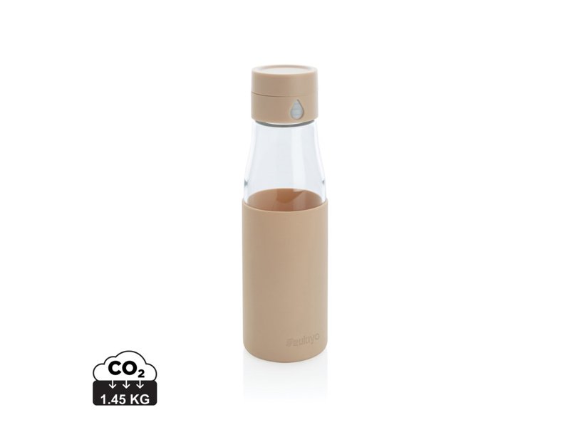 Ukiyo glazen hydratatie-trackingfles met sleeve Ukiyo glazen hydratatie-trackingfles met sleeve