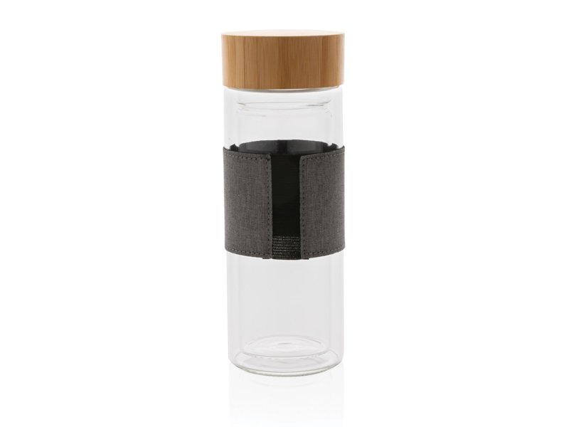 Impact dubbelwandige borosilicaat glazen drinkfles Impact dubbelwandige borosilicaat glazen drinkfles