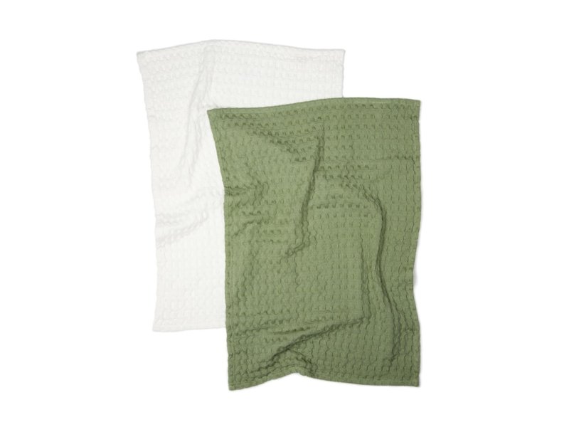 VINGA Cromer keukenhanddoek wafeltjespatroon, 2 stuks