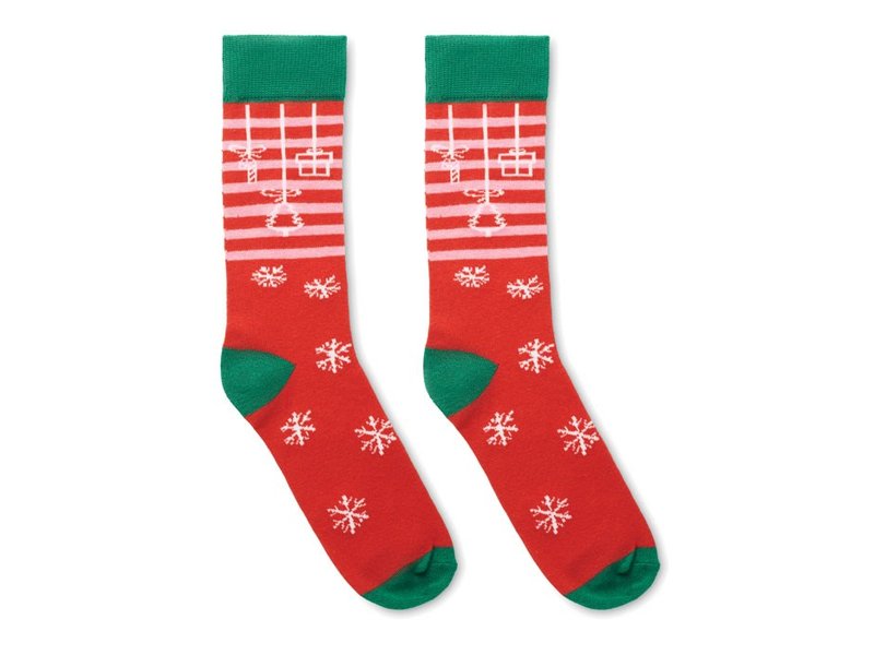 Kerstsokken Joyful maat L