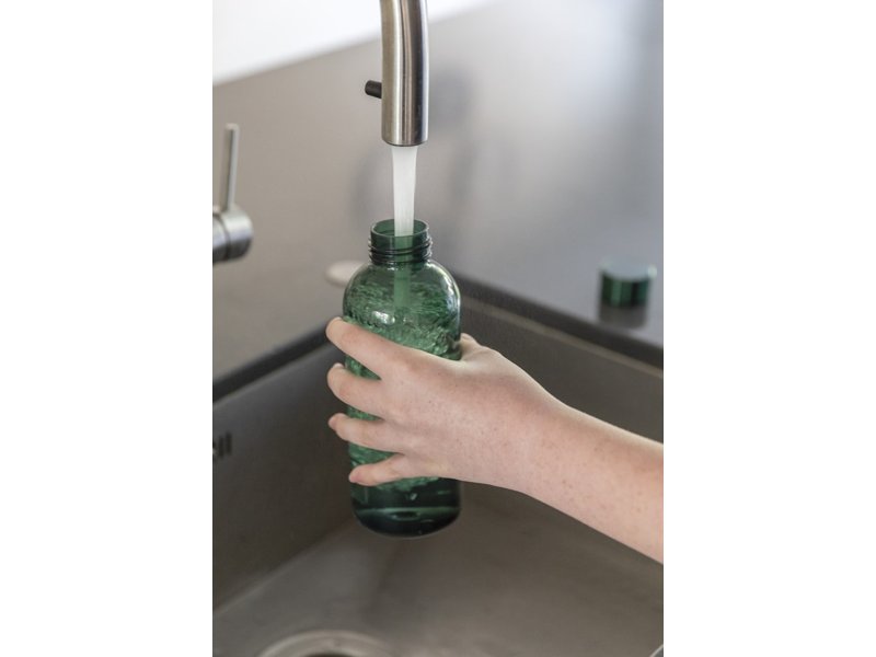 Lekvrije waterfles met metallic dop