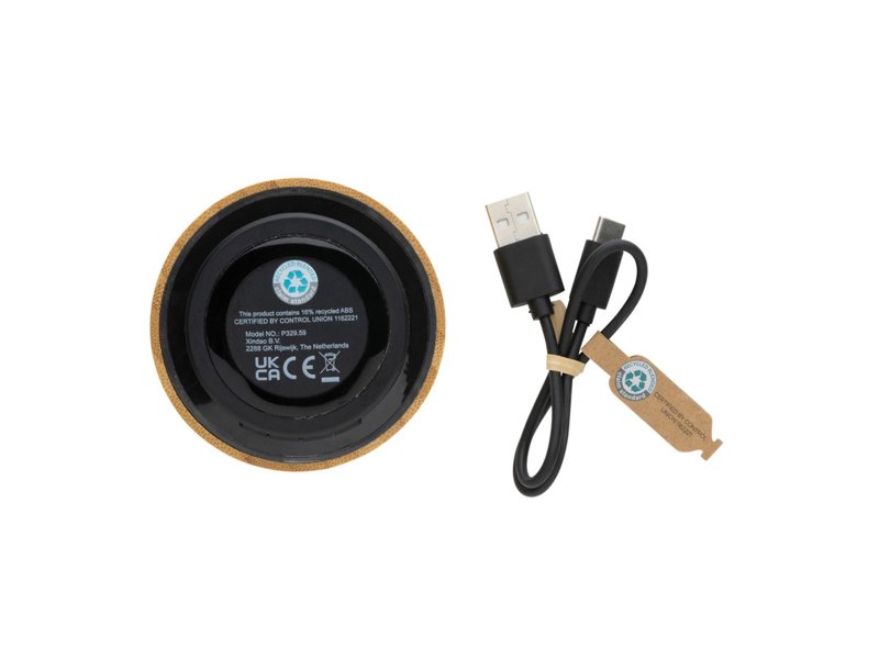 RCS gereycled plastic en bamboe 3W draadloze luidspreker RCS gereycled plastic en bamboe 3W draadloze luidspreker