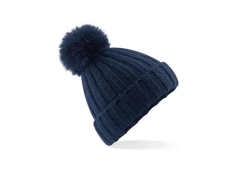 Beechfield - Verbier Faux Fur Pop Pom Chunky Beanie Beechfield - Verbier Faux Fur Pop Pom Chunky Beanie
