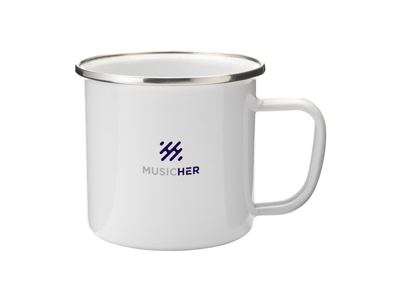 Retro Silver Emaille Mug mok