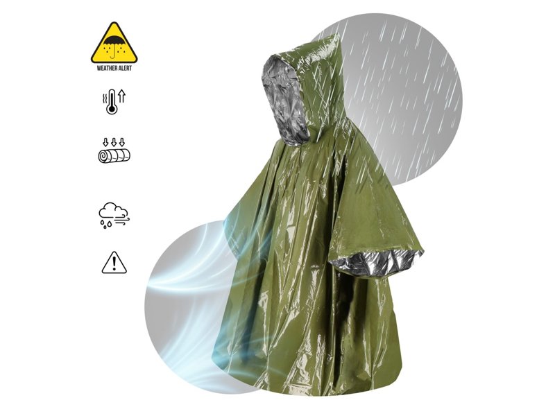 Outdoor Survival 2-in-1 thermische poncho Outdoor Survival 2-in-1 thermische poncho