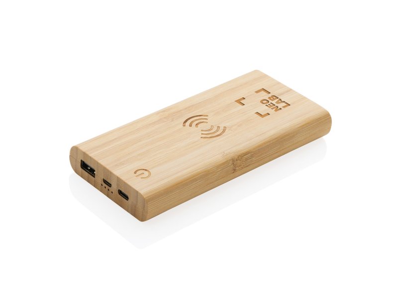 Bamboe 8.000 mAh 5W draadloze powerbank