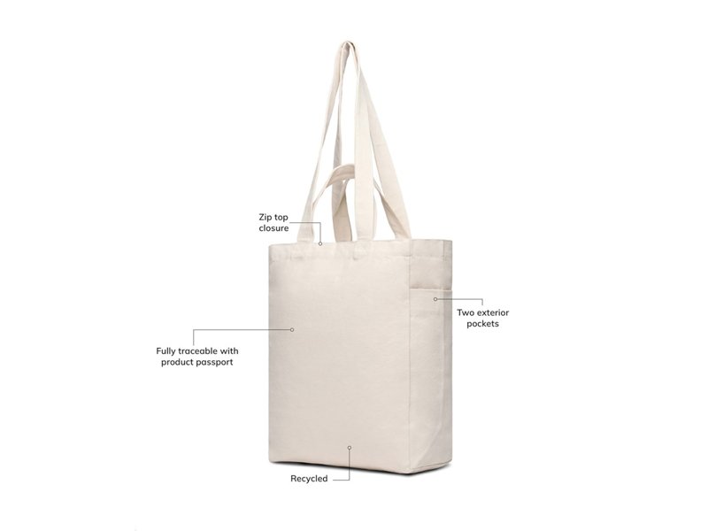 VINGA Hilo AWARE™ gerecycled canvas tas met ritssluiting VINGA Hilo AWARE™ gerecycled canvas tas met ritssluiting