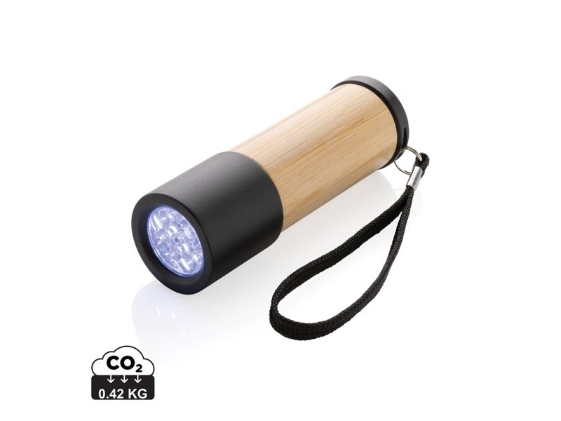 Bamboe- en RCS-gerecyclede plastic zaklamp