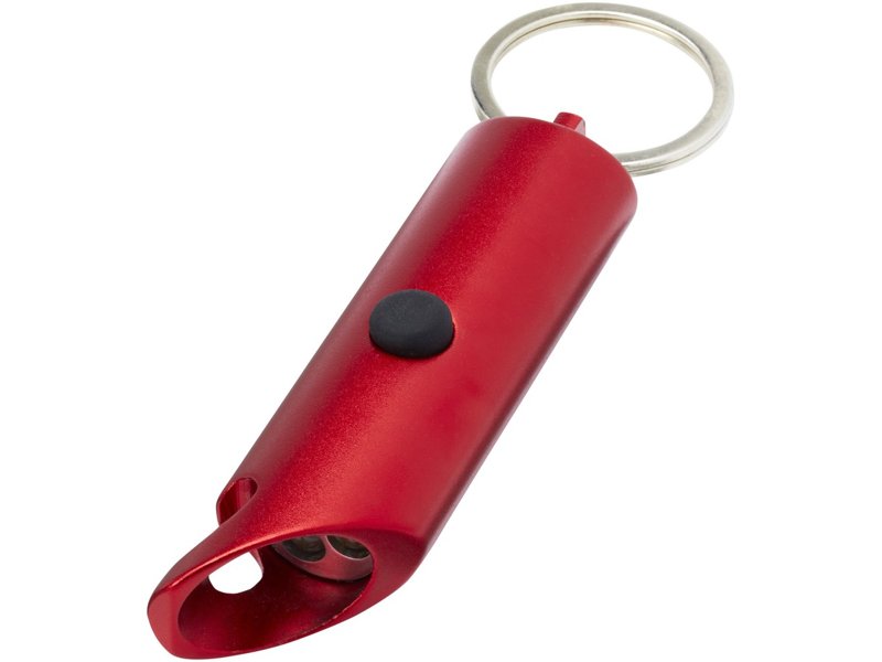 Flare led-lamp en flesopener van gerecycled aluminium met sleutelhanger
