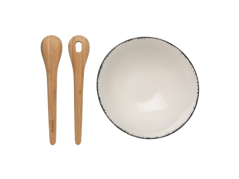 Ukiyo slakom met bamboe saladebestek