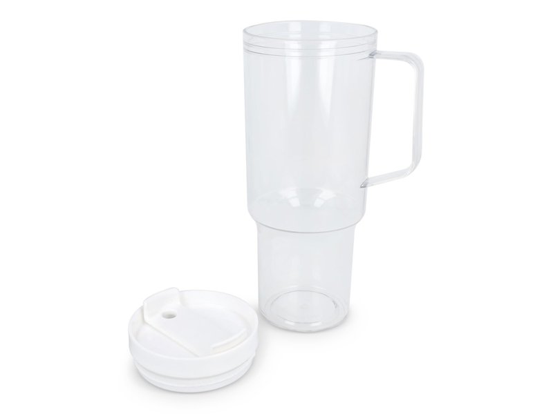 Miami beker met handvat transparant 1.2 L R-PET