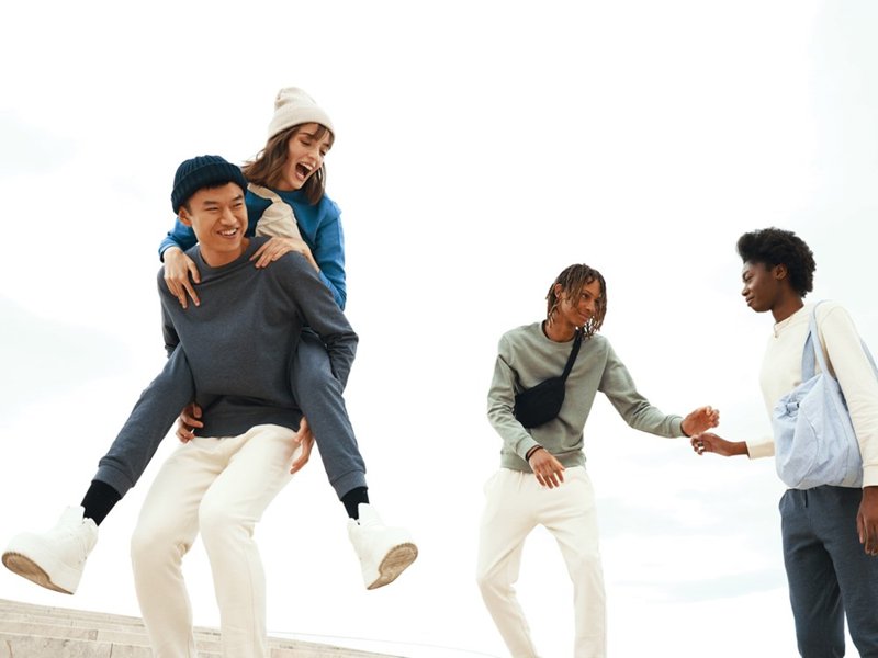 Sweater van gerecycled katoen sweater ongeverfd - minder belasting van het milieu