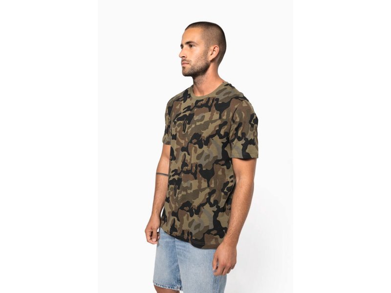 Kariban T-shirt camo korte mouwen