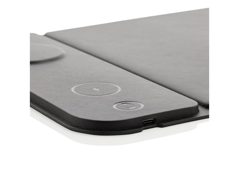 Swiss Peak RCS gerecycled PU 15W 3-in-1 oplaadmuismat