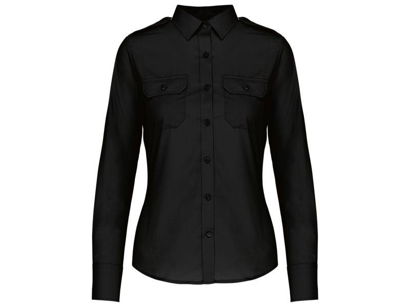 Kariban Damespilootoverhemd lange mouwen