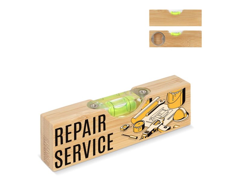 Flesopener waterpas bamboe