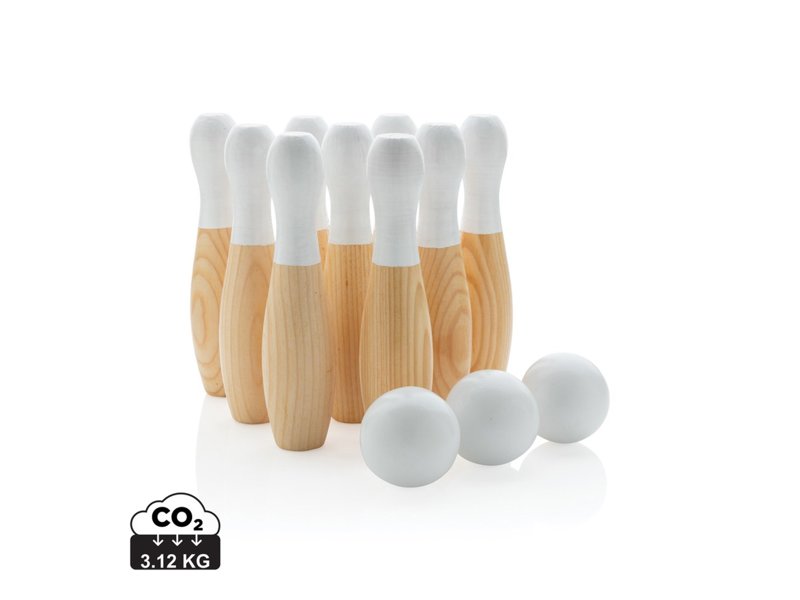 Houten skittles set Houten skittles set