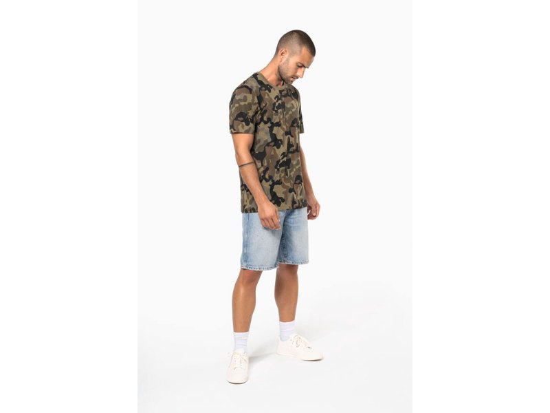 Kariban T-shirt camo korte mouwen