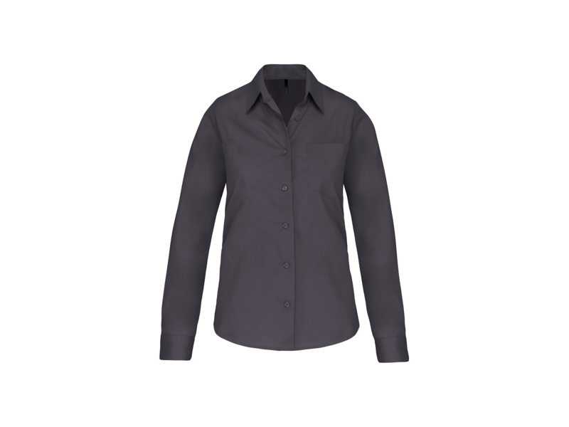 Kariban Dames poplin blouse lange mouwen