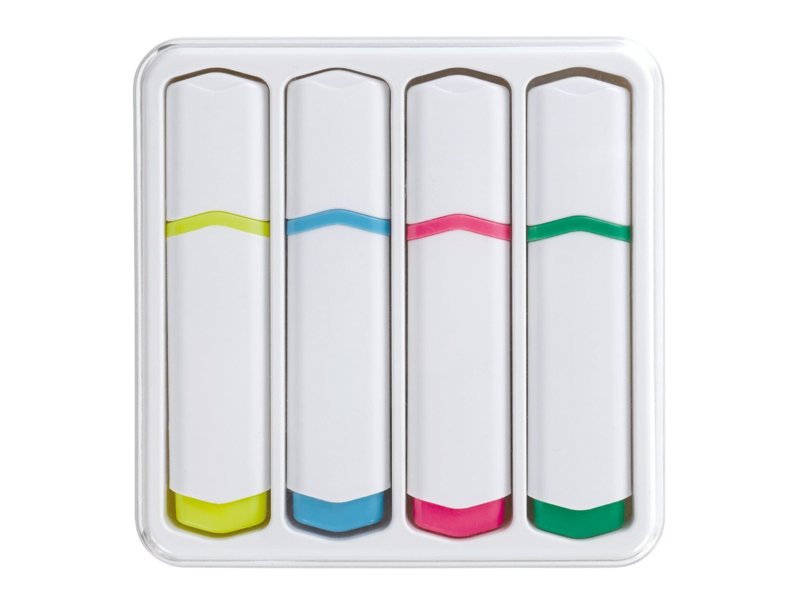 Tekstmarkers set van 4 Tekstmarkers set van 4